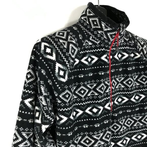 Eddie Bauer 1/4 Zip Fleece Pullover Women's XL Sweater Outdoor Winter Aztec Geo - Picture 5 of 11